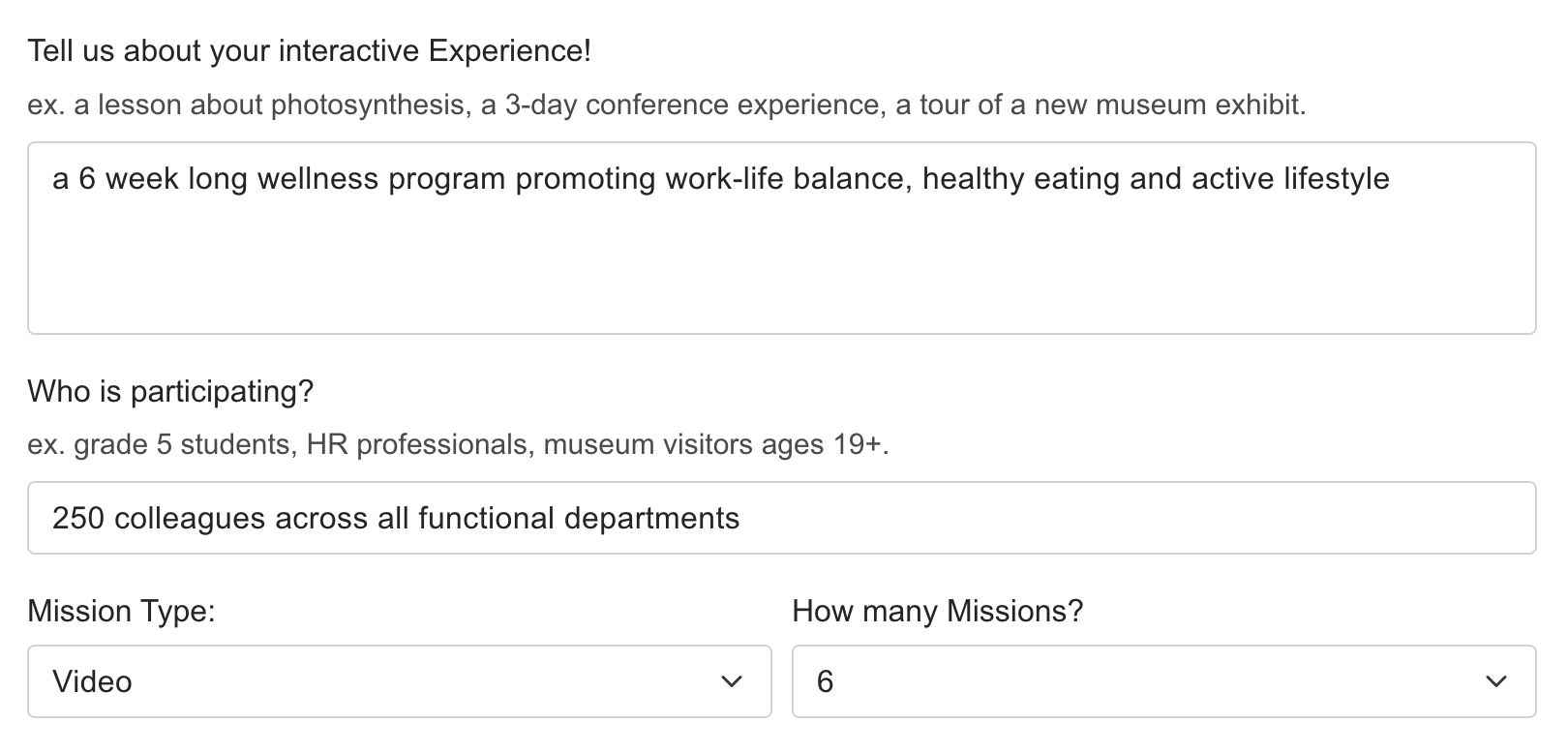 Tell us about your interactive Experiene: a 6 week long wellness program promoting work-life balance, healthy eating and active lifestyle. Who is participating? 250 colleagues across all functional departments