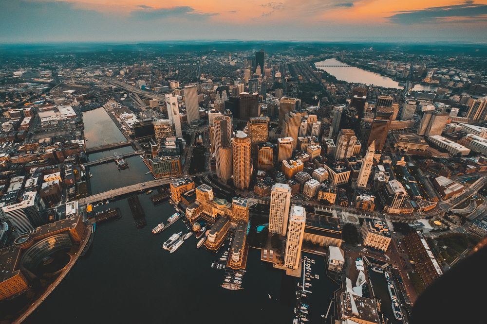 Boston aerial view