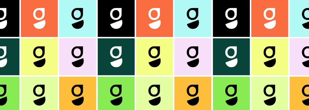 A pattern of multicolored Goosechase icons